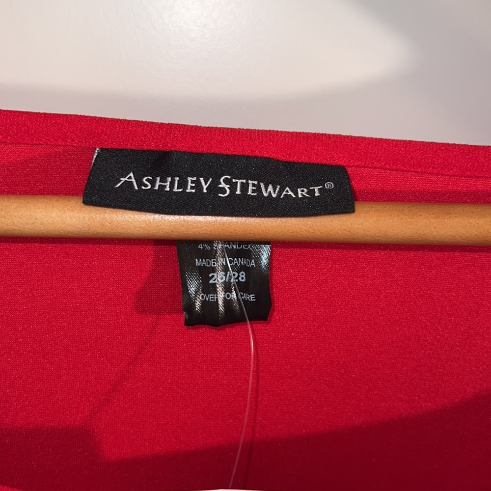 Ashley Stewart Red Balloon Sleeve Bodycon Dress 26/28 - Picture 3 of 5